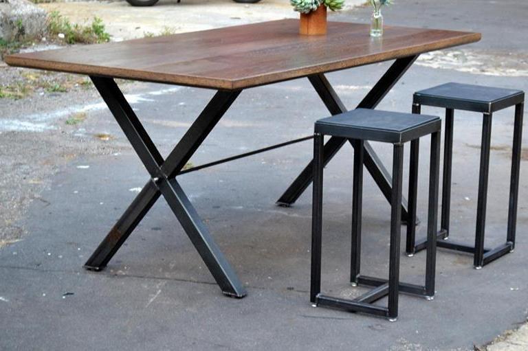 Oxidized Oak X-Rod Dining Table – Recycled Brooklyn