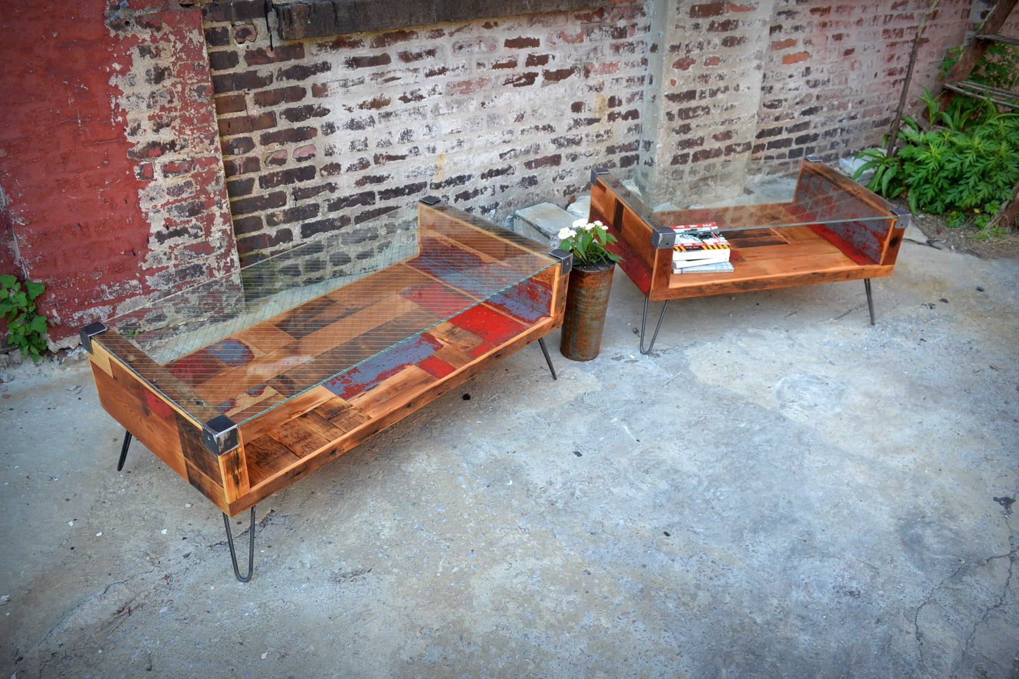 Wire Glass Coffee Table