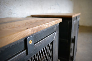 Blackened Steel End Cabinet