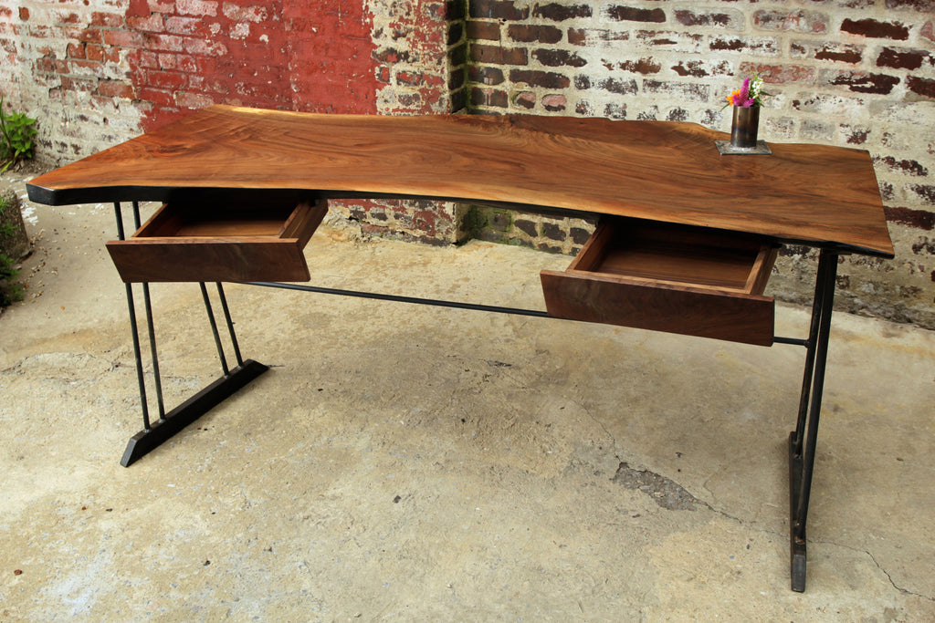 Reclaimed Oak Pencil Drawer Desk – Recycled Brooklyn